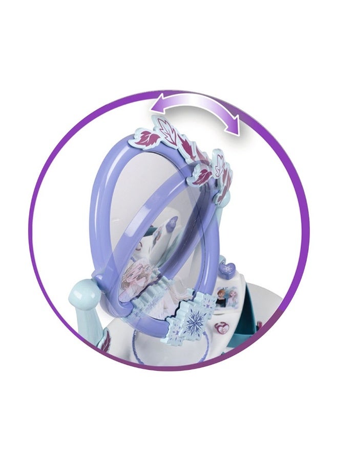 Smoby Disney Frozen 2-in-1 Hairdresser Table with 10 Accessories - Image 4