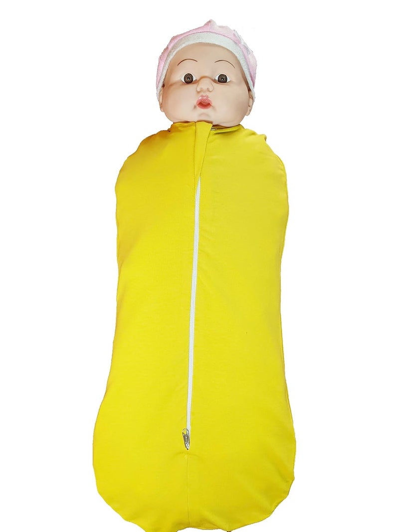 MammaChamp Swaddle Pod Blanket Sleep Sack Wrap Transition Bag with Zipper Infant Baby Yellow Pack of 1 - Image 2