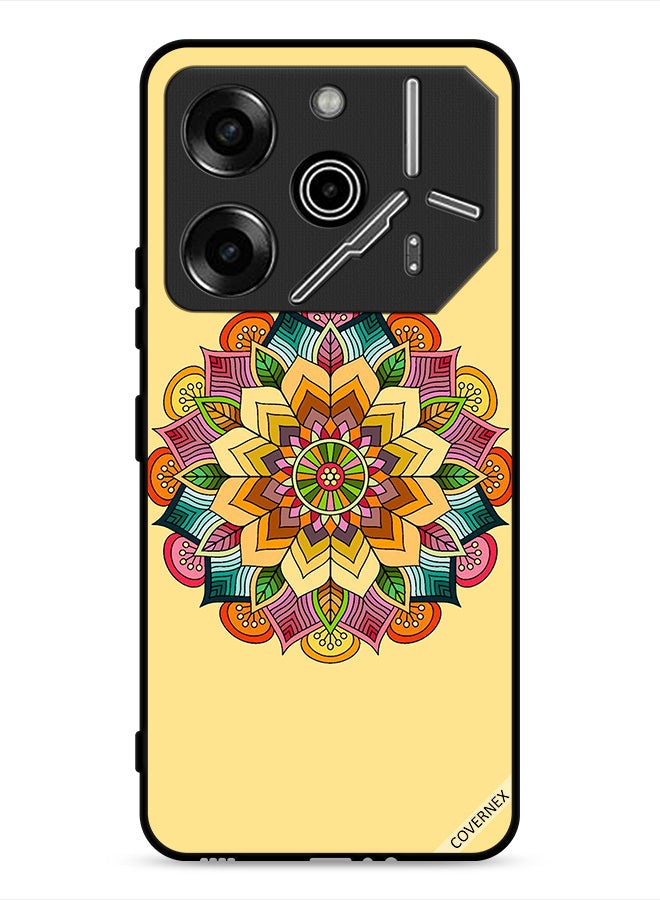 Covernex Tecno Pova 6 Pro 5G Protective Case Cover Round Mandala Pattern - Image 1