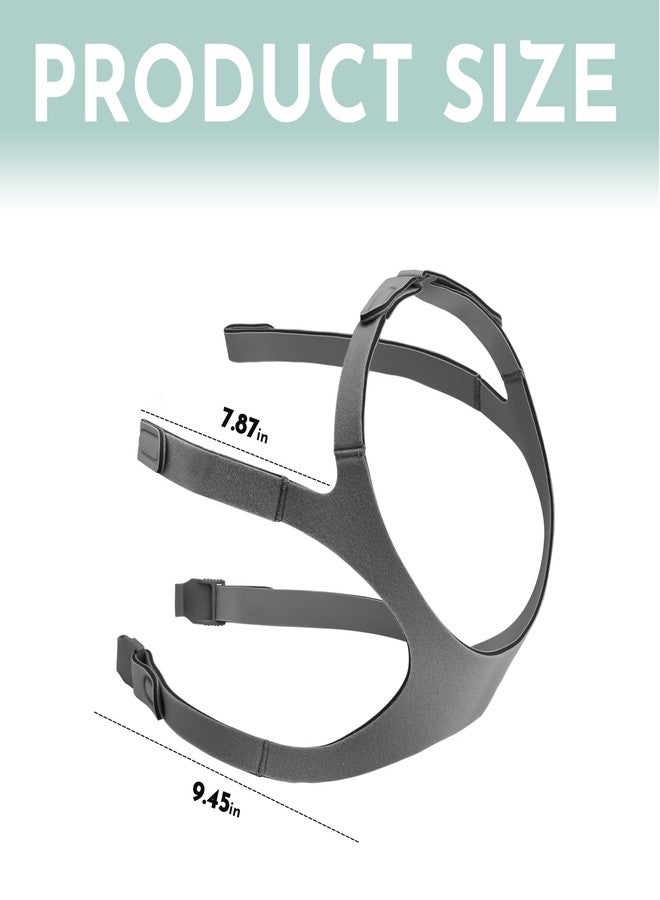 SyunsXoon F&P Headgear Replacement for Fisher & Paykel Simplus Nasal Mask Strap, Adjustable Nasal Mask Headgear for F&P Eson CPAP head strap with 2 Clips - Med/Lrg - Image 2