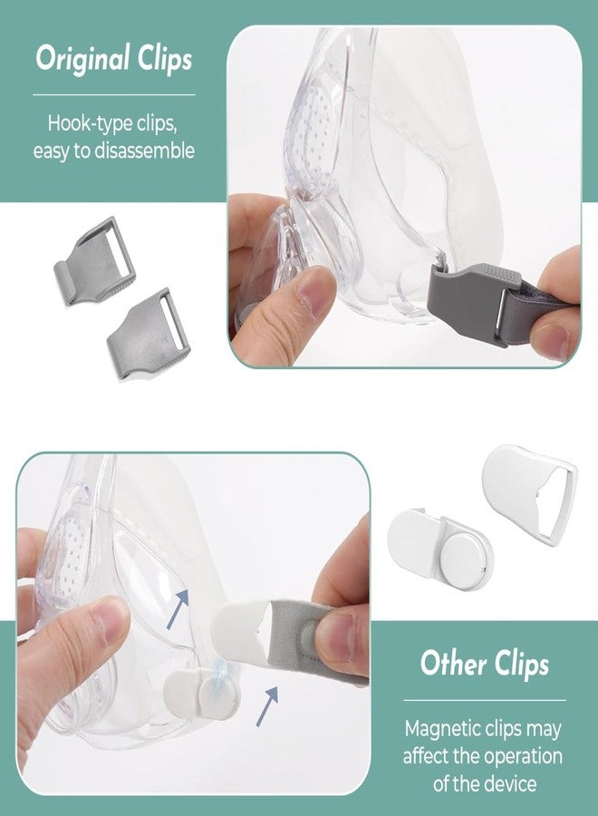 SyunsXoon F&P Headgear Replacement for Fisher & Paykel Simplus Nasal Mask Strap, Adjustable Nasal Mask Headgear for F&P Eson CPAP head strap with 2 Clips - Med/Lrg - Image 5