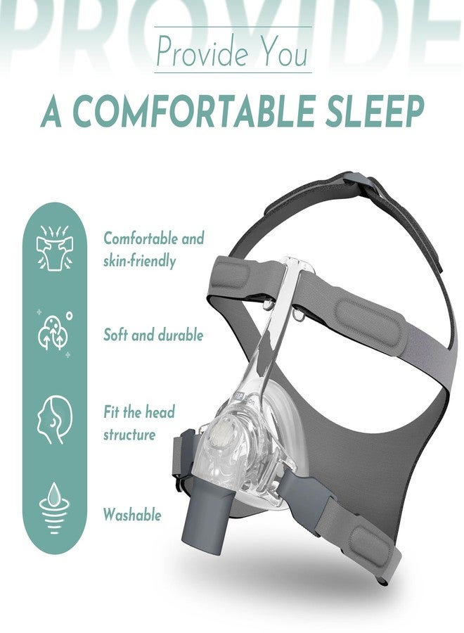 SyunsXoon F&P Headgear Replacement for Fisher & Paykel Simplus Nasal Mask Strap, Adjustable Nasal Mask Headgear for F&P Eson CPAP head strap with 2 Clips - Med/Lrg - Image 4