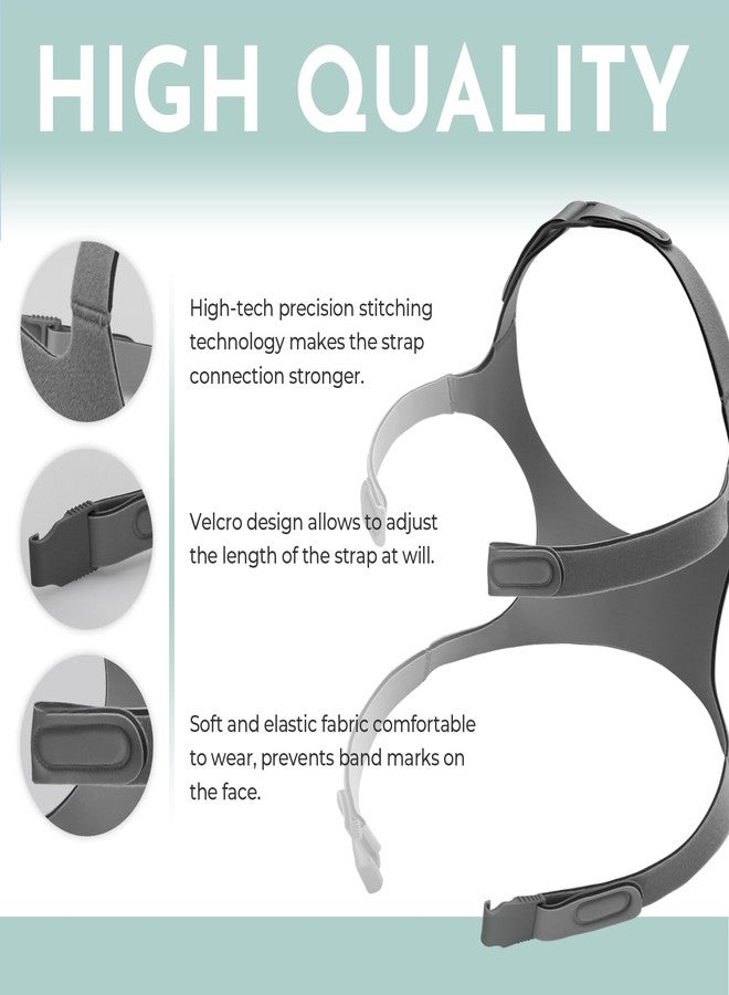 SyunsXoon F&P Headgear Replacement for Fisher & Paykel Simplus Nasal Mask Strap, Adjustable Nasal Mask Headgear for F&P Eson CPAP head strap with 2 Clips - Med/Lrg - Image 3