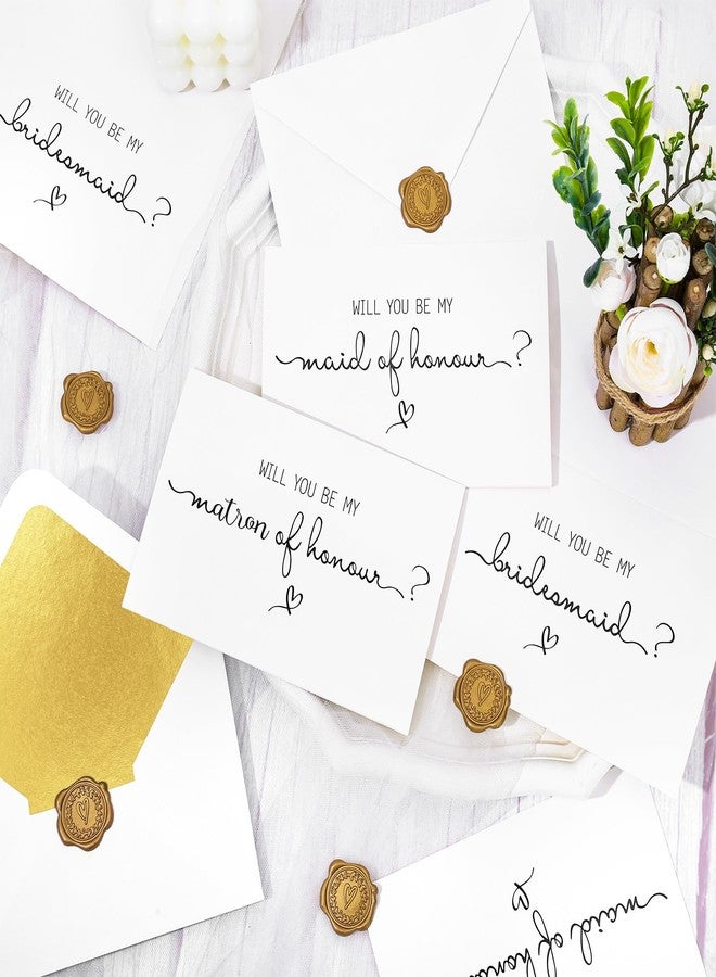Whaline 11 Pack Bridesmaid Proposal Cards with Envelopes & Stickers Will You Be My Bridesmaid Cards Wedding Party Invitation Cards - Image 3