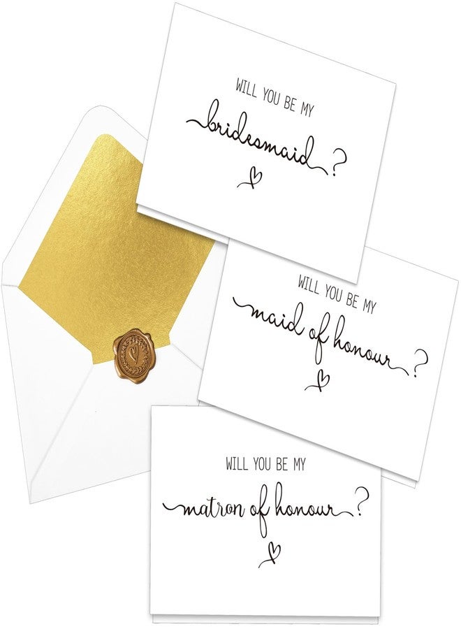 Whaline 11 Pack Bridesmaid Proposal Cards with Envelopes & Stickers Will You Be My Bridesmaid Cards Wedding Party Invitation Cards - Image 1