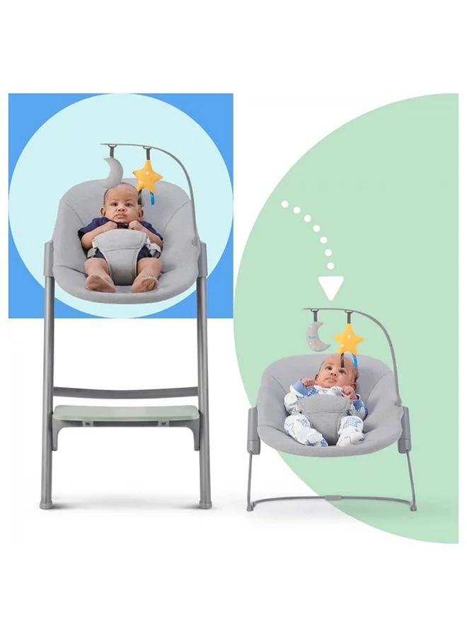 Kinderkraft High Chair Livy With Bouncer Calmee - Aster Pink