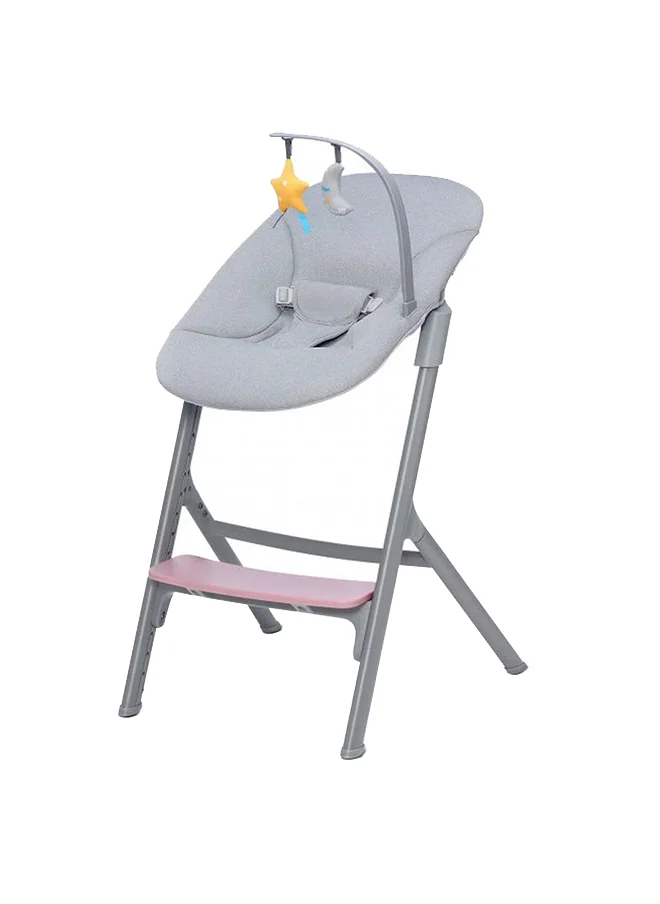 Kinderkraft High Chair Livy With Bouncer Calmee - Aster Pink