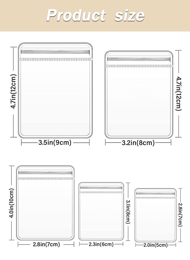 Sweet Life 25 Pcs 5 Sizes Clear PVC Jewelry Bags, Plastic Transparent Jewelry Rings Earrings Packing Storage Pouch Anti Tarnish Zip Lock Bags for Holding Jewelries (Clear, 5 Szies Mixed) - Image 3