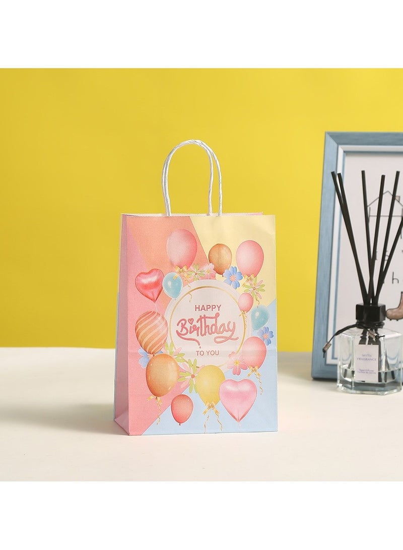 Generic 20 Pcs Happy Birthday Paper Gift Bag Large 27x21x11 CM Size for Easy Gift Giving Stylish Design with Vibrant Colors Perfect for Birthdays Parties and Special Occasions Eco Friendly and Durable  - Image 5