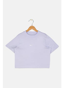 Nike Kids Girl Sports Fit Brand Logo Top, Lilac  - Image 1
