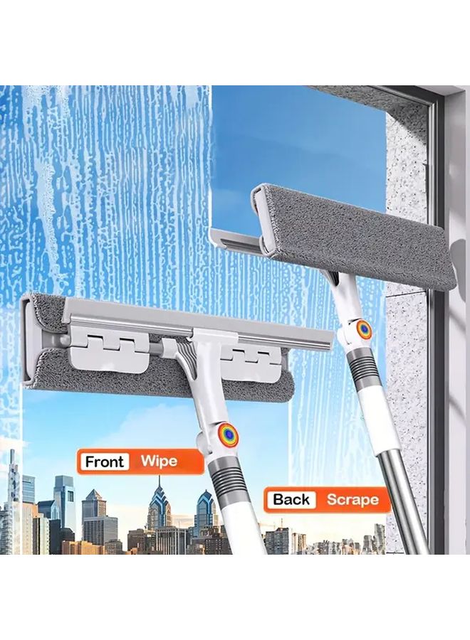 5 قضبان تمديد، 5 قطع قماش، مجموعة تنظيف النوافذ بممسحة لزجاج المنزل والسيارة - Image 4