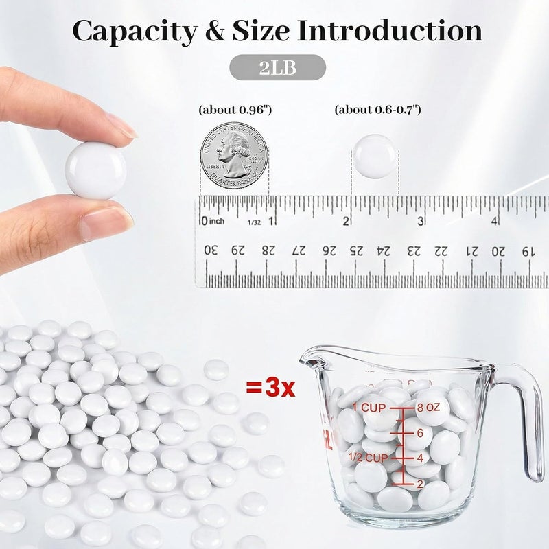 DOMESTAR small marbles marbles for vases glass rocks clear beads for vases - Image 2
