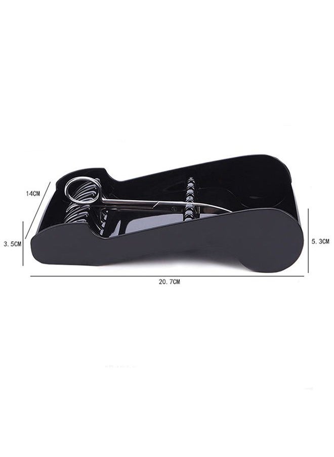 esowemsn 1PC Hair Salon Shear Holder Black Plastic Salon Scissors Holder Racks Barber Shop Shears Stand Organizer Storage Tray for Hairdressers Available for 6 Scissors  - Image 3