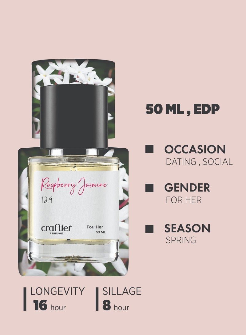 كرافتيير عطر توت العليق والياسمين - مستوحى من عطر SO SCANDAL، ماء عطر للنساء - 50 مل، رائحة زهرية تدوم طويلاً حتى 16 ساعة، حجم مناسب للسفر - Image 4