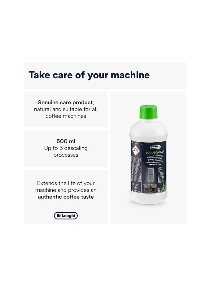 De'Longhi EcoDecalk Descaler, Eco-Friendly Universal Descaling Solution for Coffee & Espresso Machines, Clear,DLSC500 - Image 2