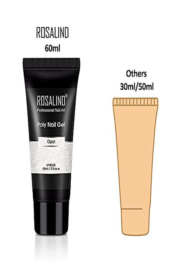Rosalind K&Opal Extension Gel Rosalind 2 Pcs 60Ml Opal Poly Nail Gel Kit Soft Pink Nail Builder For Nail Art Decoration Nail Thickening Poly Nail Gel Tube Easy To Diy Use Need Uv Lamp  - Image 3