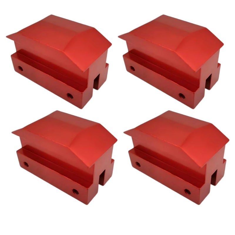 YRANZO Jack Lift Pad Anodized Aluminum for Camaro 6th Gen for Chevrolet Jack Pad Except Convertable 4 Pieces Red 2012 2016 2017 2018 2019 2021 (Red) - Image 5