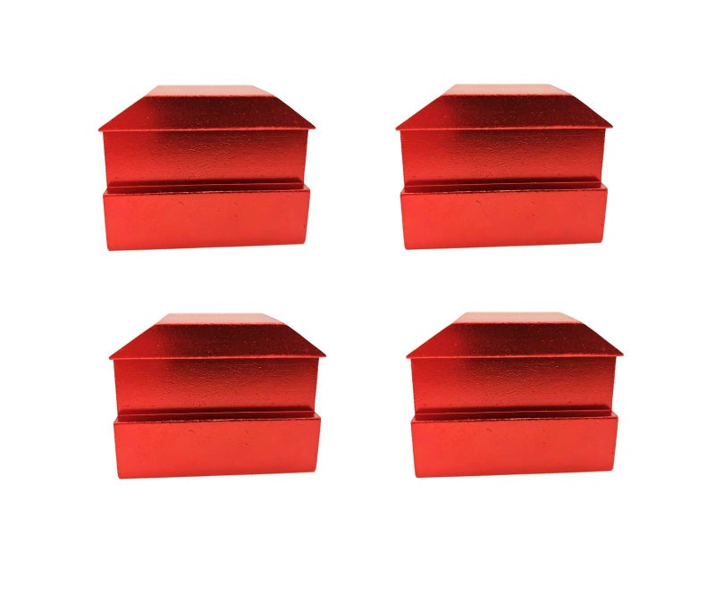 YRANZO Jack Lift Pad Anodized Aluminum for Camaro 6th Gen for Chevrolet Jack Pad Except Convertable 4 Pieces Red 2012 2016 2017 2018 2019 2021 (Red) - Image 2