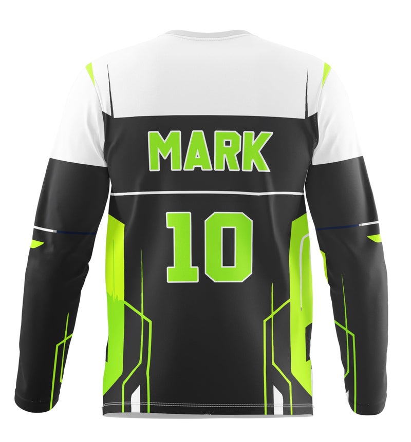 AKIBA Unisex Polyester Regular Fit Full Sleeve Extreme Motocross Printed Clothes: Biker Racing Jersey Riding Sports Tshirt for (Black) (in, Alpha, 2XL) - Image 3