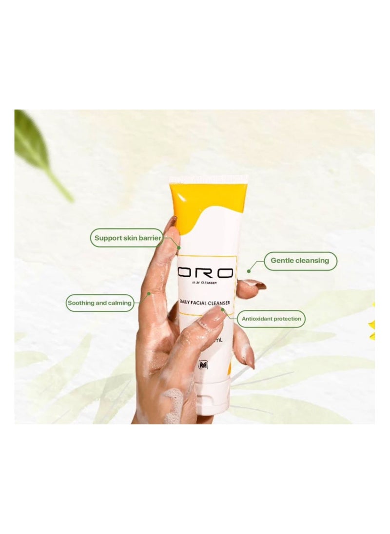 ORO STEM - ORO STEM Daily Facial Cleanser is Crafted in USA with a blend of soothing aloe vera,revitalizing lavender & purifying grapefruit.It effortlessly purifies your skin, refresh, revitalize & ready to glow - Image 1