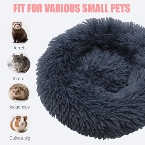Yinprwi Guinea Pig Beds Hamster Beds Small Pet Cage Accessories Burrowing Pet Bed Thickened and Warm Winter Guinea Pig Beds for Hedgehog, Chinchilla and Small Animals (Gray) - Image 4