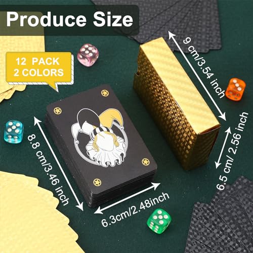 Zubebe 12 Pack Waterproof Playing Cards Plastic Playing Cards Deck of Poker Card Diamond Washable Flexible Poker for Party Gift Favors - Image 5
