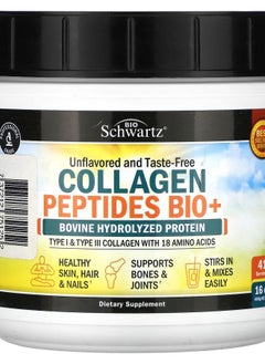 BioSchwartz Collagen Peptides Bio+ Unflavored 16 oz (454 g) 