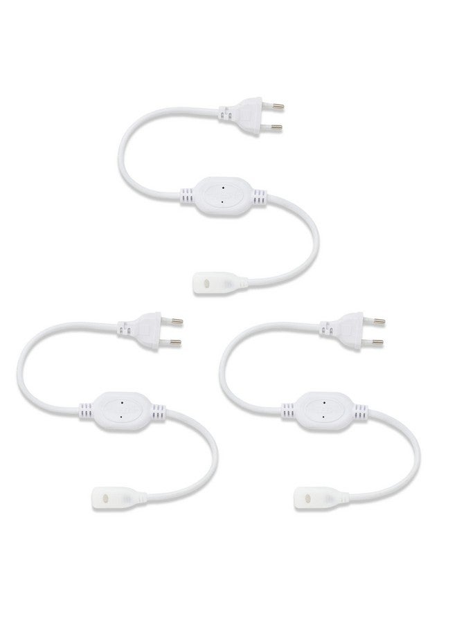 Murphy 220V AC PIN Connector/Adaptor/Cable for LED (SMD 2835-120 LED/Mtr.) Rope Light (Pack of 3) - Image 1