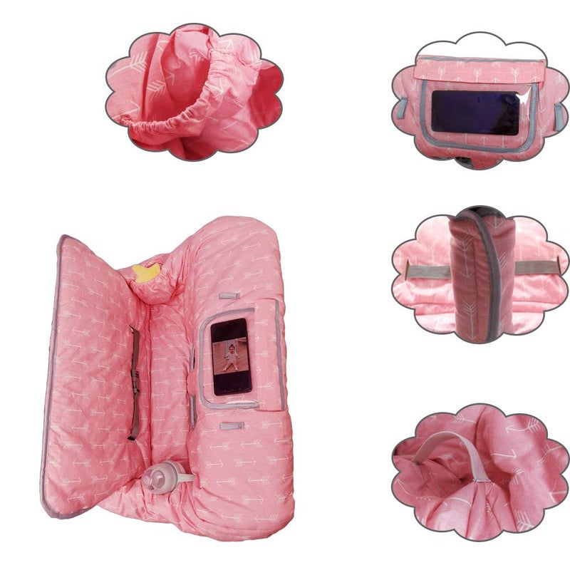 ICOPUCA Shopping Cart Covers for Baby Girl, Cotton High Chair Cover, Machine Washable for Infant, Toddler (Pink) - Image 4