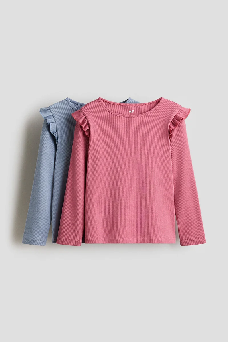H&M 2-pack ribbed cotton tops