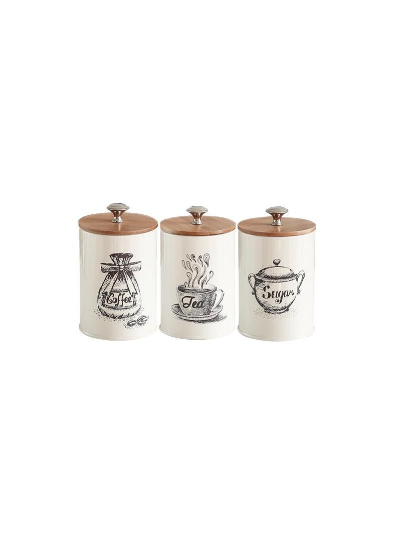 Y&D Eco-friendly Storage Creative Sealed Moisture-proof Bamboo Lid Storage Tank 3-piece Set  - Image 1