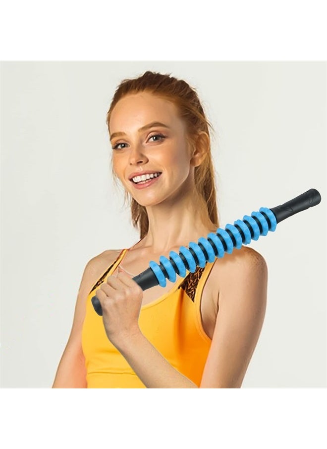EWR2RWE - Muscle Roller Stick, Massage Stick for Athletes, Rubber Roller Stick for Exercise Runners, Therapy Manual Massager Stick for Relief Muscle Soreness, Trigger Points, Help Calf, Leg, Back Recovery - Image 1
