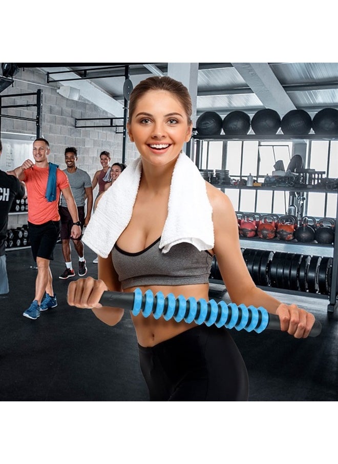 EWR2RWE - Muscle Roller Stick, Massage Stick for Athletes, Rubber Roller Stick for Exercise Runners, Therapy Manual Massager Stick for Relief Muscle Soreness, Trigger Points, Help Calf, Leg, Back Recovery - Image 1