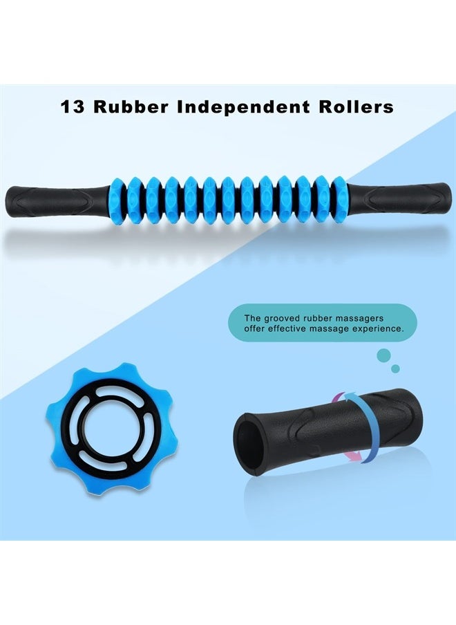 EWR2RWE - Muscle Roller Stick, Massage Stick for Athletes, Rubber Roller Stick for Exercise Runners, Therapy Manual Massager Stick for Relief Muscle Soreness, Trigger Points, Help Calf, Leg, Back Recovery - Image 1