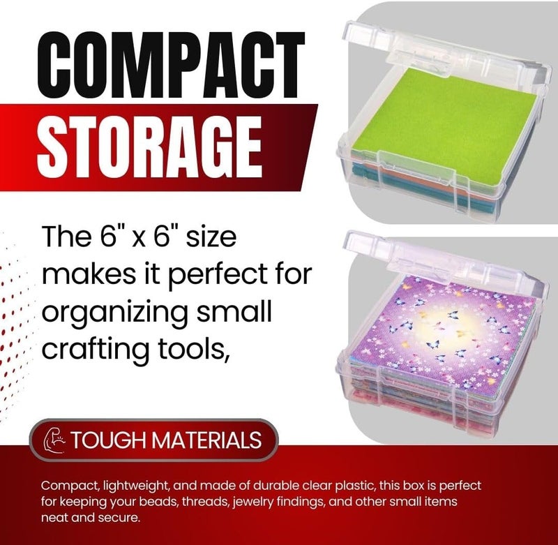 ArtBin 6953AB ClearView 6" x 6" Box Art & Craft Organizer, [1] Plastic Storage Case, Clear - Image 4