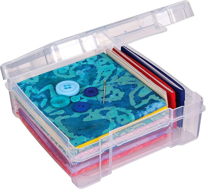 ArtBin 6953AB ClearView 6" x 6" Box Art & Craft Organizer, [1] Plastic Storage Case, Clear - Image 1