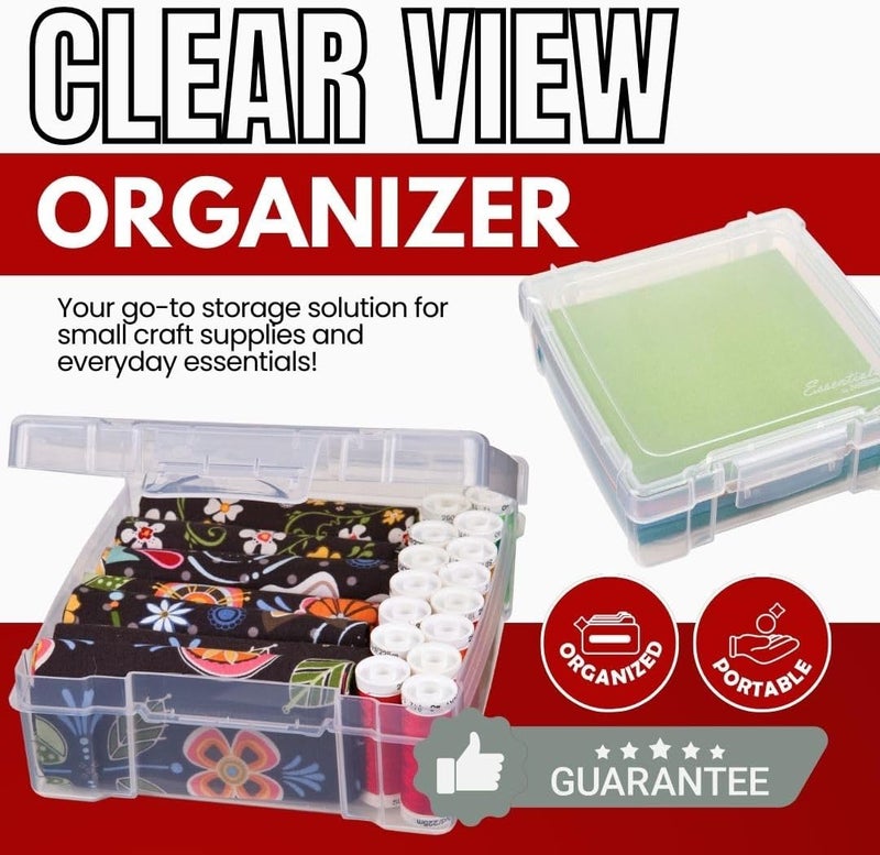 ArtBin 6953AB ClearView 6" x 6" Box Art & Craft Organizer, [1] Plastic Storage Case, Clear - Image 2