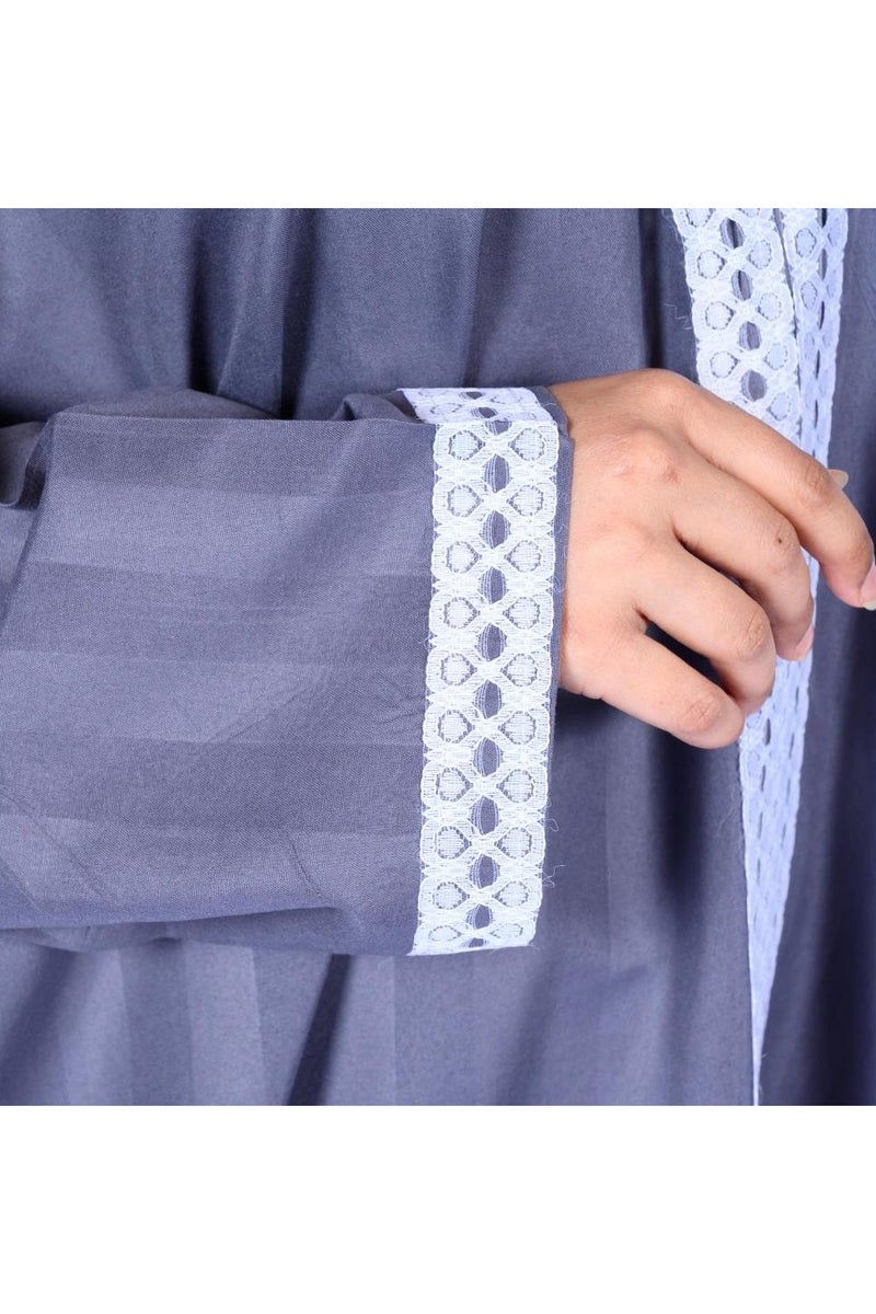 Ultra soft and comfortable prayer sheet with embroidered lace edges, one piece includes a veil and covers the entire body with a one size fits all - Image 2