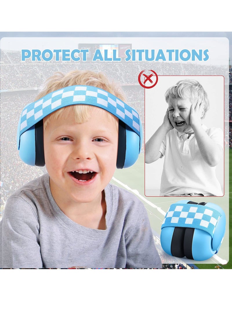 SOLARAE Adjustable Baby Ear Protection Earmuffs - Suitable for 2-24 Months Noise Reduction Earphones with Cloth Bag for Newborns Blue - Image 5