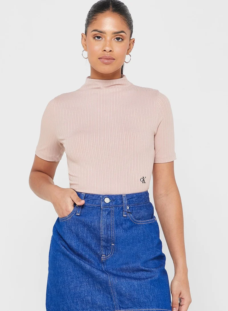 Calvin Klein Jeans High Neck Logo T-Shirt