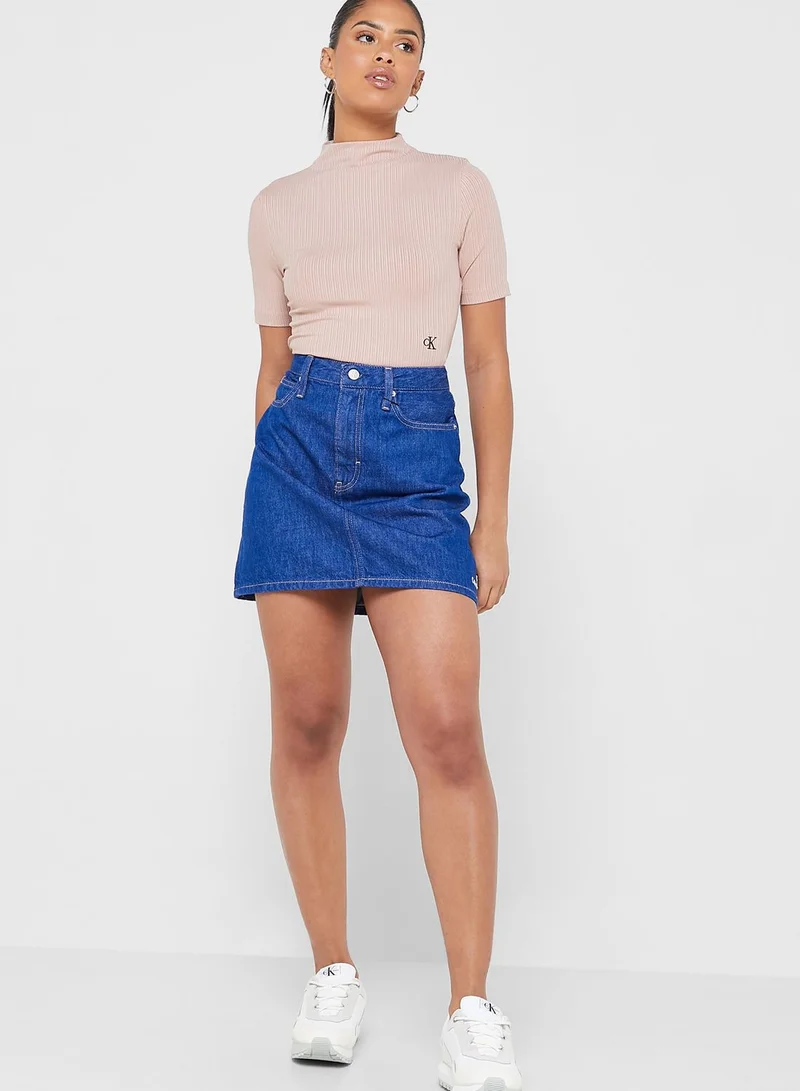 Calvin Klein Jeans High Neck Logo T-Shirt