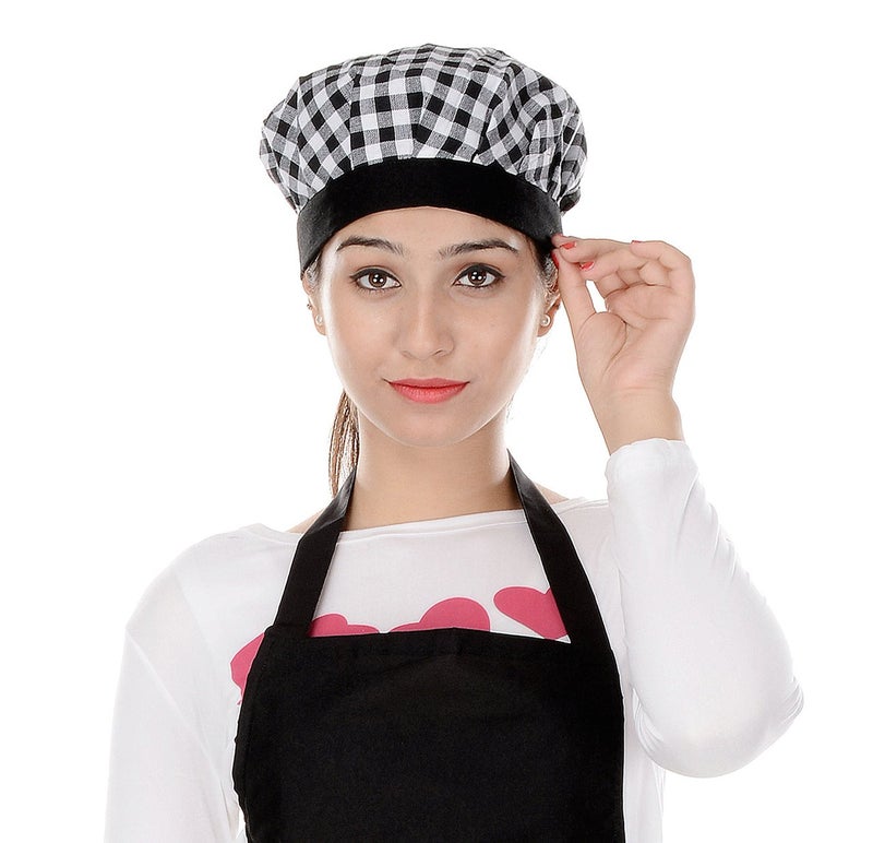 Switchon Blue and Black waterproof Kitchen Apron with Cap- set of 2 - Image 3