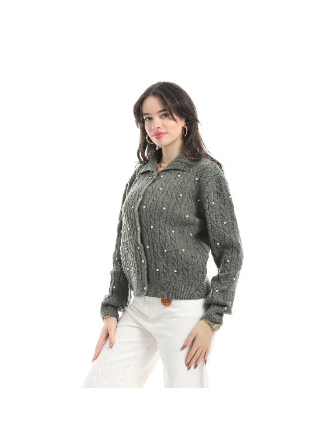 Coctail 17419-cardigan-olive - Image 2