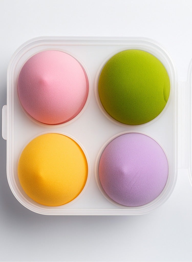 Set Beauty Blender Makeup Sponges Soft Sponge - For Women - 4 Pieces - Color May Vary