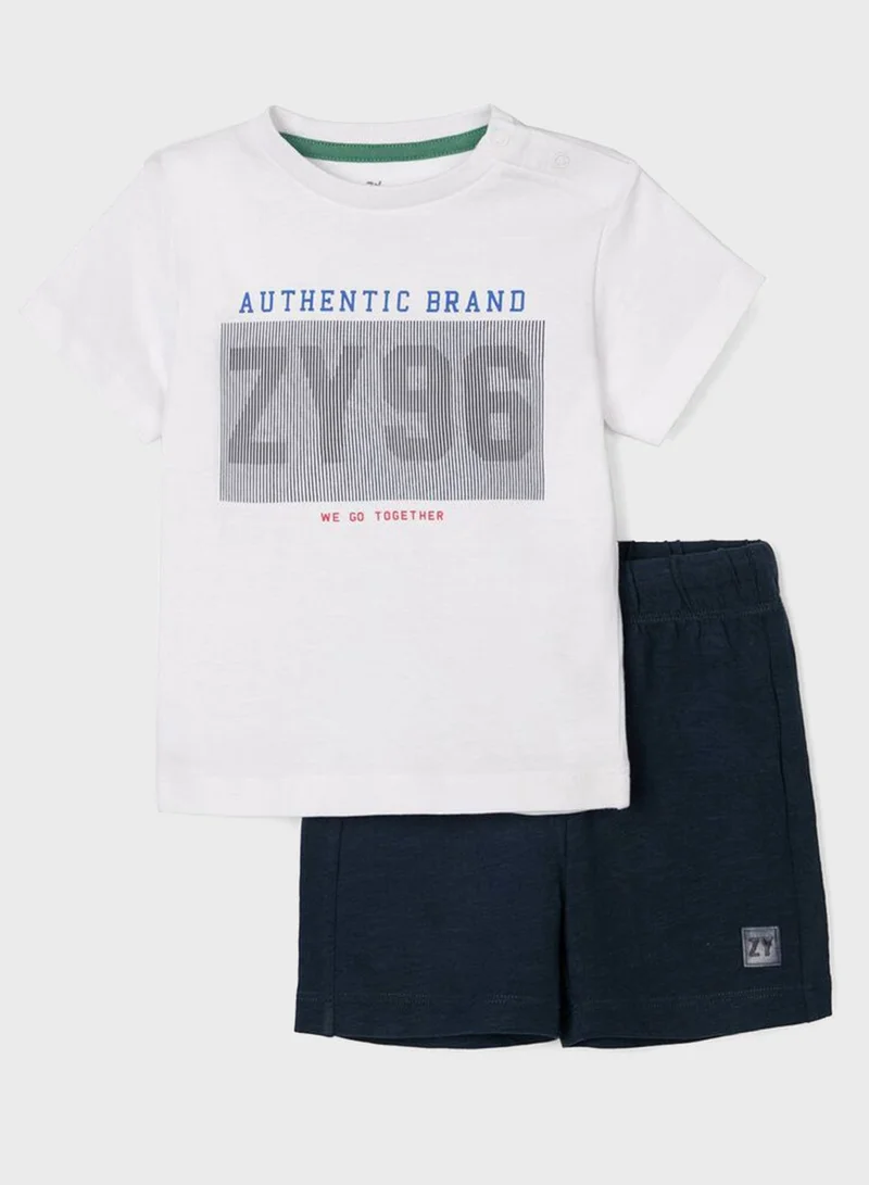 Zippy Infant Varsity T-Shirt + Shorts Set