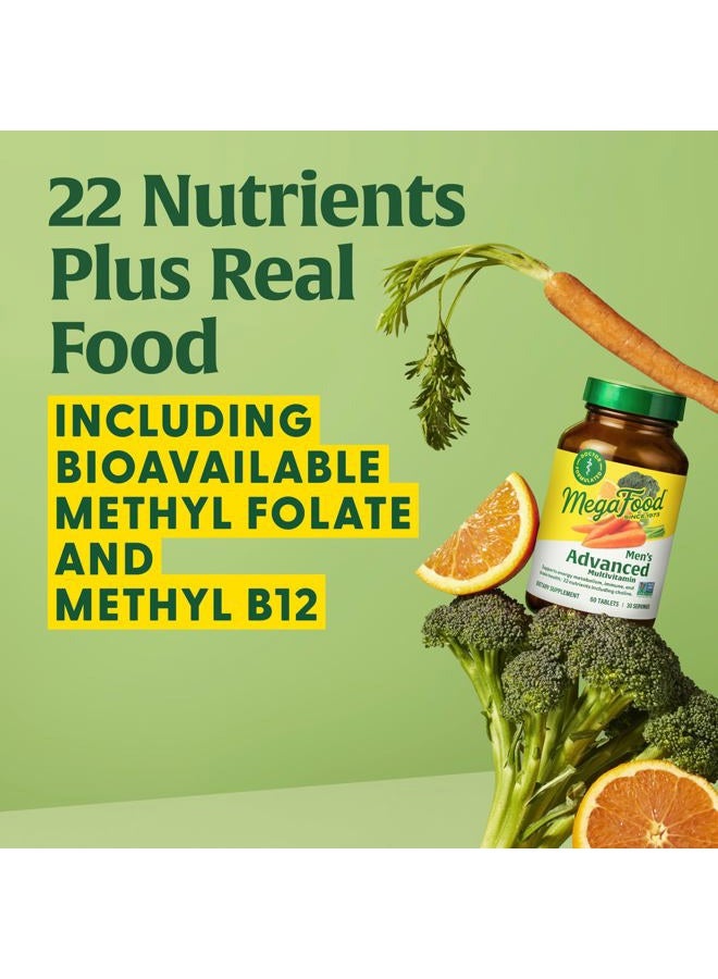 MegaFood Men's Advanced Multivitamin for Men - Doctor -Formulated - Choline, Vitamin B12, Vitamin D, Vitamin C & Zinc - Brain Health & Immune Support - Non-GMO - Vegetarian - 120 Tabs (60 Servings) - Image 5