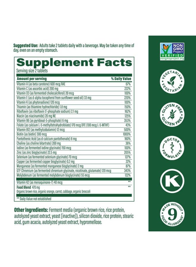MegaFood Men's Advanced Multivitamin for Men - Doctor -Formulated - Choline, Vitamin B12, Vitamin D, Vitamin C & Zinc - Brain Health & Immune Support - Non-GMO - Vegetarian - 120 Tabs (60 Servings) - Image 2