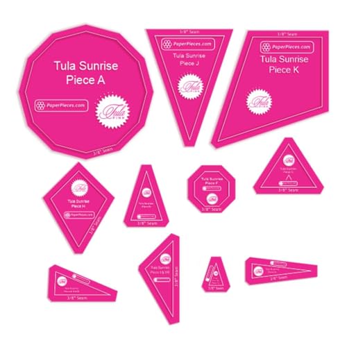 Paper Pieces Tula Sunrise 11pc Acrylic Template Set English - Image 1