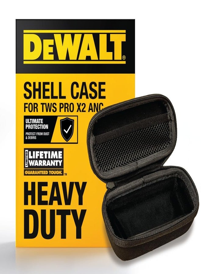 DEWALT Heavy Duty Protective Headphone Case for TWS ProX2 ANC Earbuds, Compact Lightweight w/EVA Earphone Hard Shell Case, Headset Travel Carry Shock/Water-Resistant, Soft Interior & Accessory Pocket - Image 1