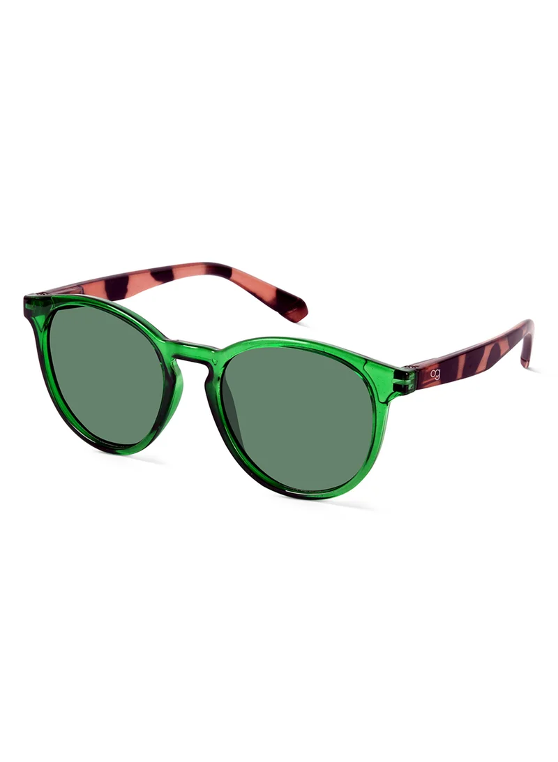 Woggles Radon Green Polarized Round Sunglasses |Men & Women|100% UV Protection